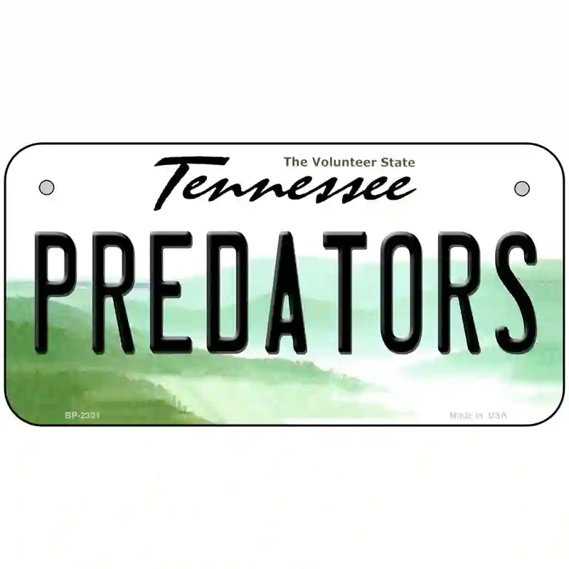 Predators Tennessee Novelty State Metal License Plate 6" x 3" (BP)