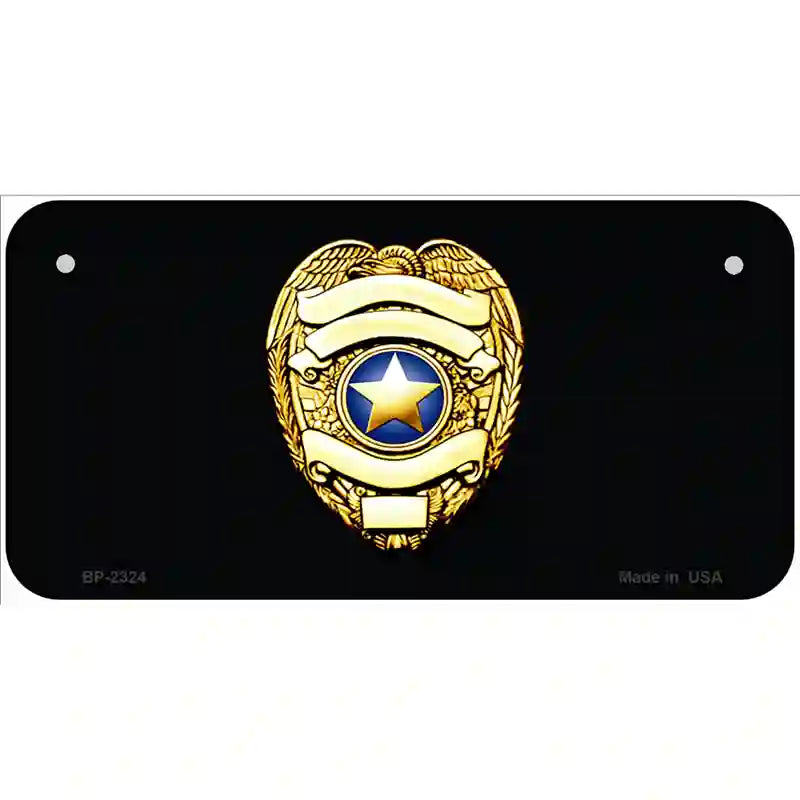 Police Badge Metal Novelty License Plate 6" x 3" (BP)