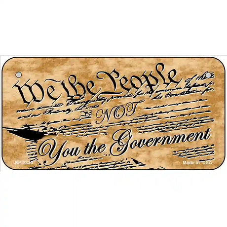 We The People Metal Novelty License Plate 6" x 3" (BP)