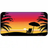 Sunset Beach Metal Novelty License Plate 6" x 3" (BP)