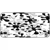 Splatter Black White Metal Novelty License Plate 6" x 3" (BP)