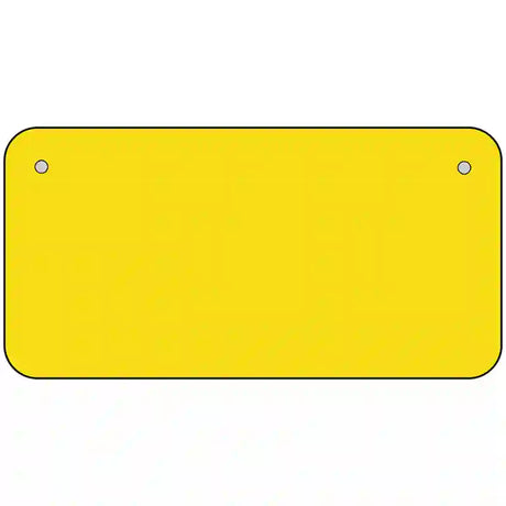 Yellow Solid Metal Novelty License Plate 6" x 3" (BP)