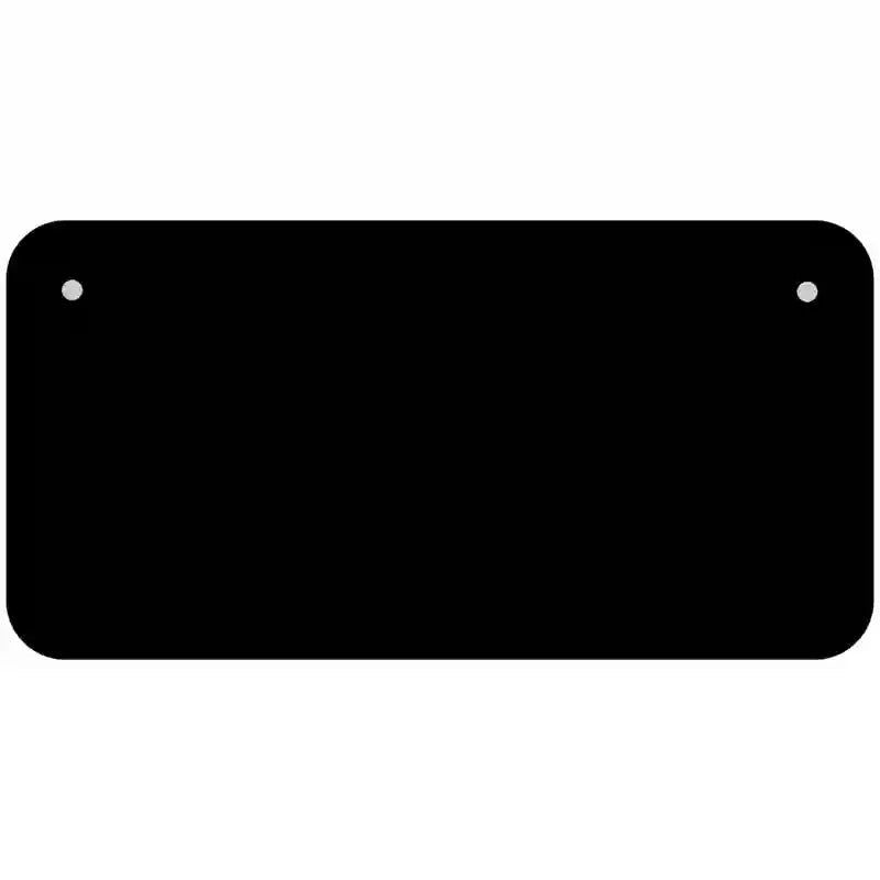 Black Solid Metal Novelty License Plate 6" x 3" (BP)