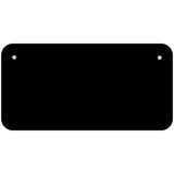 Black Solid Metal Novelty License Plate 6" x 3" (BP)