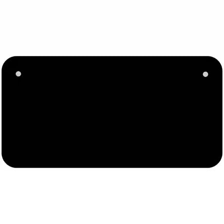 Black Solid Metal Novelty License Plate 6" x 3" (BP)