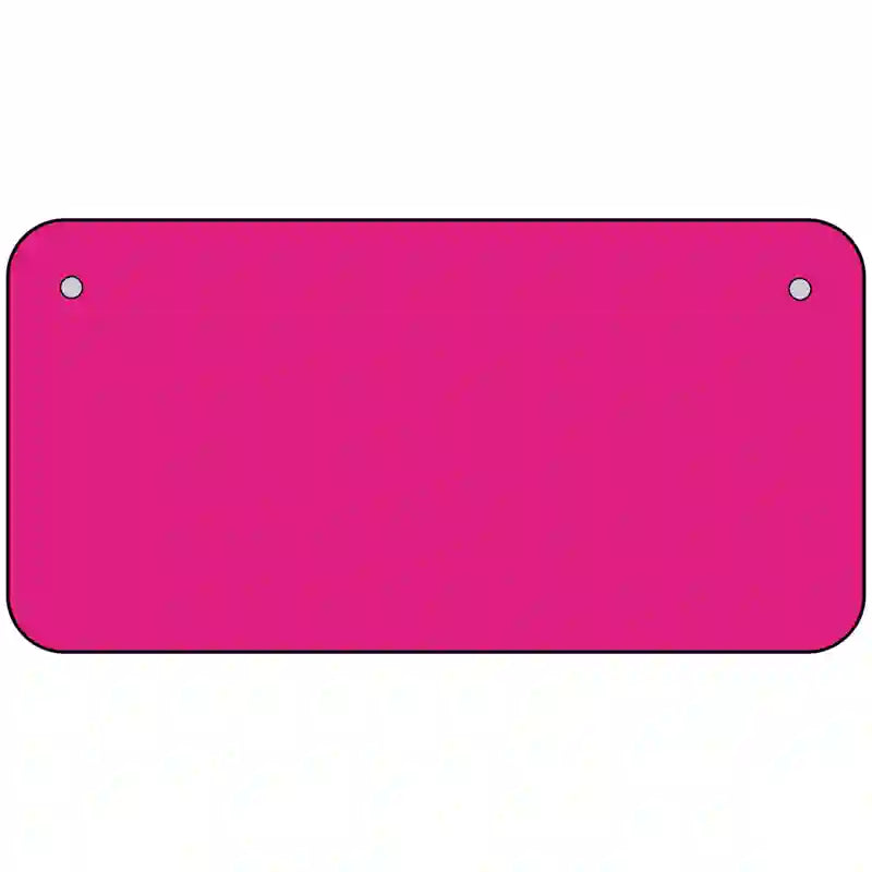 Pink Solid Metal Novelty License Plate 6" x 3" (BP)