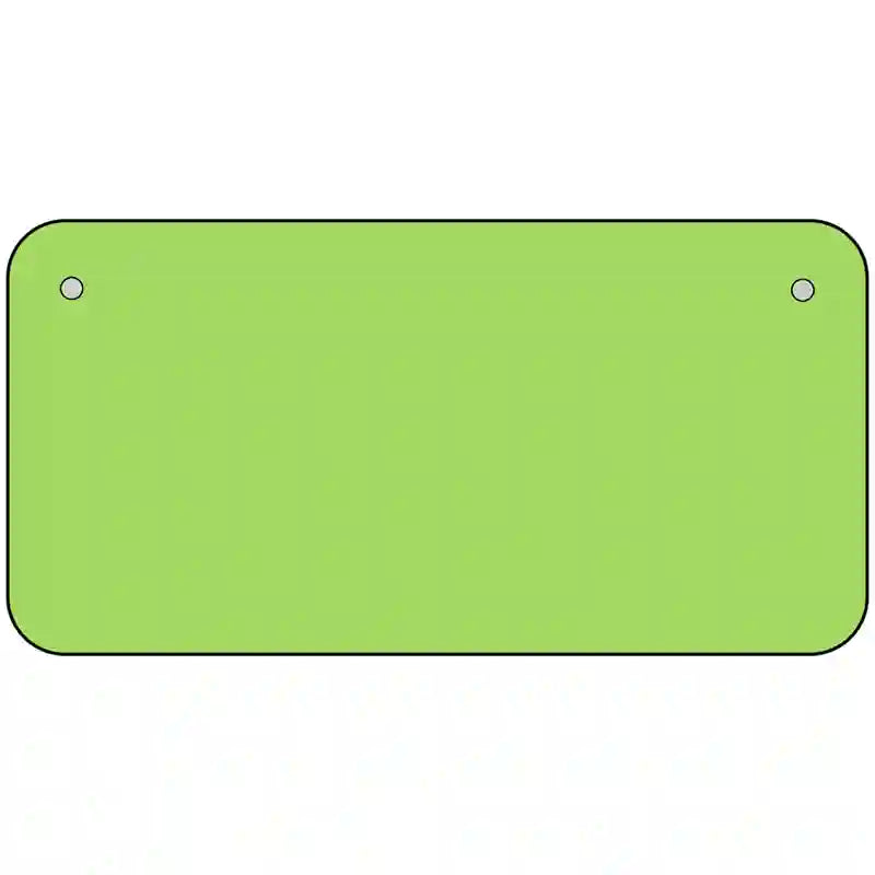 Lime Green Solid Metal Novelty License Plate 6" x 3" (BP)