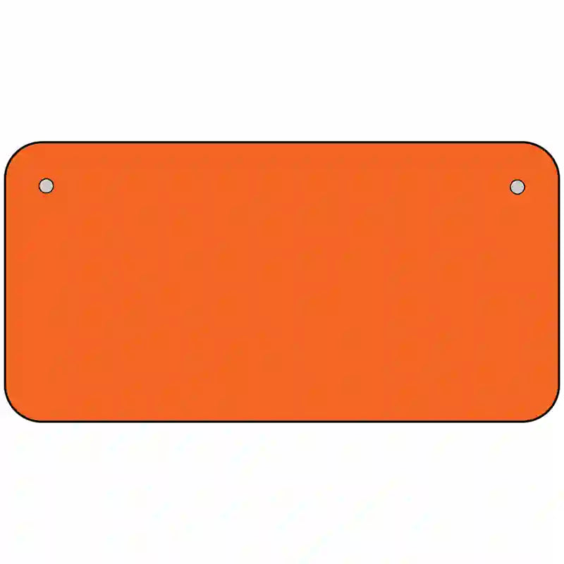 Orange Solid Metal Novelty License Plate 6" x 3" (BP)