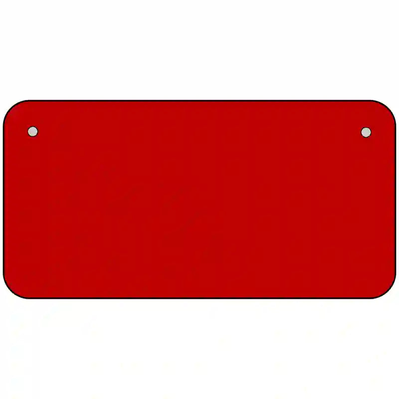 Red Solid Metal Novelty License Plate 6" x 3" (BP)