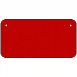 Red Solid Metal Novelty License Plate 6" x 3" (BP)