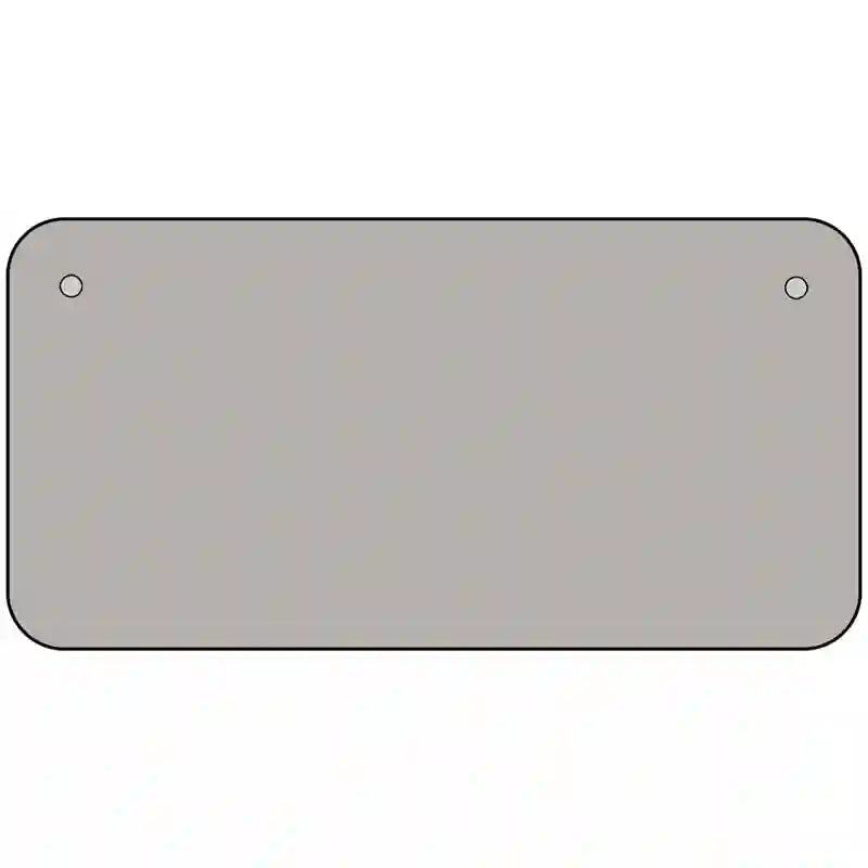 Gray Solid Metal Novelty License Plate 6" x 3" (BP)