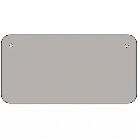 Gray Solid Metal Novelty License Plate 6" x 3" (BP)