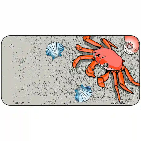 Crab And Seashells Metal Novelty License Plate 6" x 3" (BP)