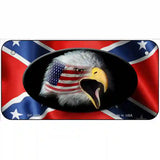 Rebel Flag American Eagle Metal Novelty License Plate 6" x 3" (BP)