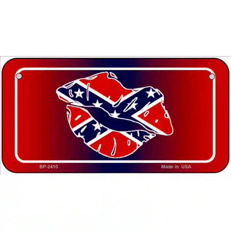 Rebel Kiss Metal Novelty License Plate 6" x 3" (BP)