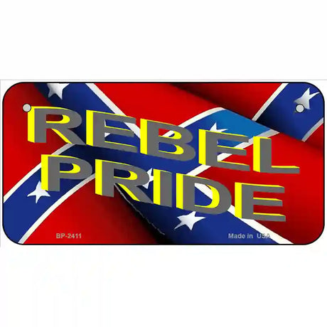 Rebel Pride Metal Novelty License Plate 6" x 3" (BP)