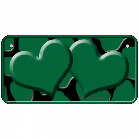 Green Black Giraffe Green Centered Hearts Novelty License Plate 6" x 3" (BP)