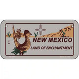 Roadrunner Gray New Mexico Metal Novelty License Plate 6" x 3" (BP)