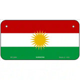 Kurdistan Flag Metal Novelty License Plate 6" x 3" (BP)
