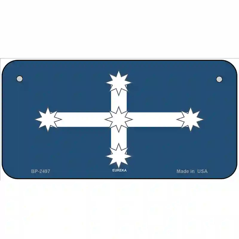 Eureka Flag Metal Novelty License Plate 6" x 3" (BP)