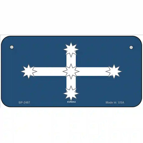 Eureka Flag Metal Novelty License Plate 6" x 3" (BP)