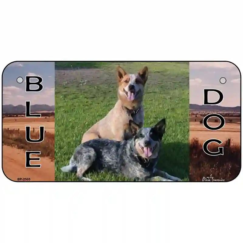 Blue Dog Metal Novelty License Plate 6" x 3" (BP)