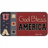 God Bless America Quilt Metal Novelty License Plate 6" x 3" (BP)