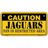 Caution Jaguars Metal Novelty License Plate 6" x 3" (BP)