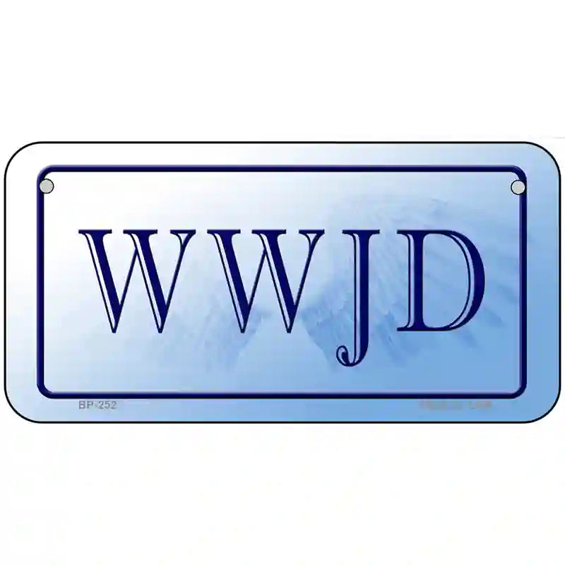 WWJD Metal Novelty License Plate 6" x 3" (BP)