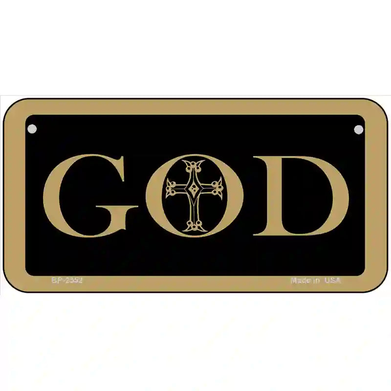 God Metal Novelty License Plate 6" x 3" (BP)