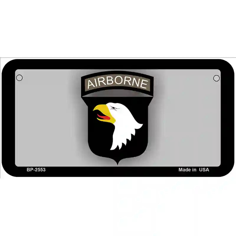 Airborne Eagle Novelty Metal License Plate 6" x 3" (BP)