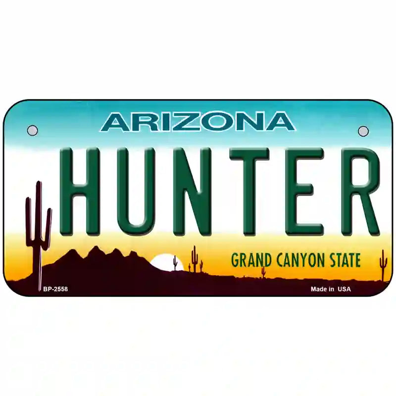 Hunter Arizona Metal Novelty License Plate 6" x 3" (BP)