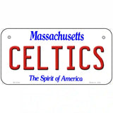 Celtics Massachusetts Novelty State Metal License Plate 6" x 3" (BP)