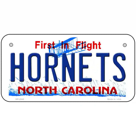 Hornets North Carolina Novelty State Metal License Plate 6" x 3" (BP)