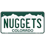 Nuggets Colorado Novelty State Metal License Plate 6" x 3" (BP)