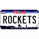 Rockets Texas Novelty State Metal License Plate 6" x 3" (BP)