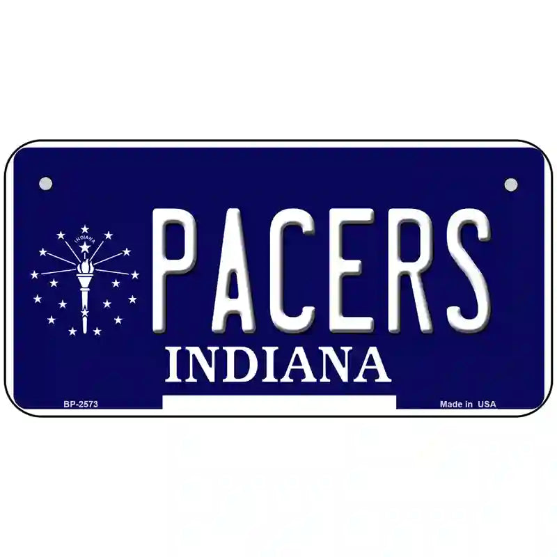 Pacers Indiana Novelty State Metal License Plate 6" x 3" (BP)