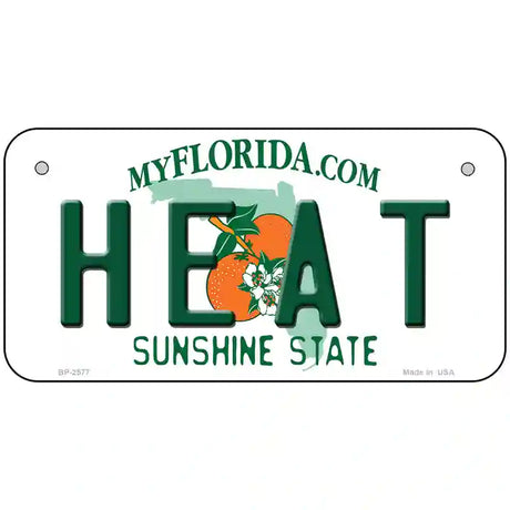 Heat Florida Novelty State Metal License Plate 6" x 3" (BP)