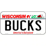 Bucks Wisconsin Novelty State Metal License Plate 6" x 3" (BP)