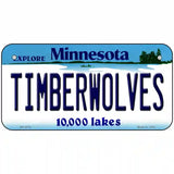 Timberwolves Minnesota Novelty State Metal License Plate 6" x 3" (BP)