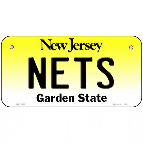 Nets New Jersey Novelty State Metal License Plate 6" x 3" (BP)