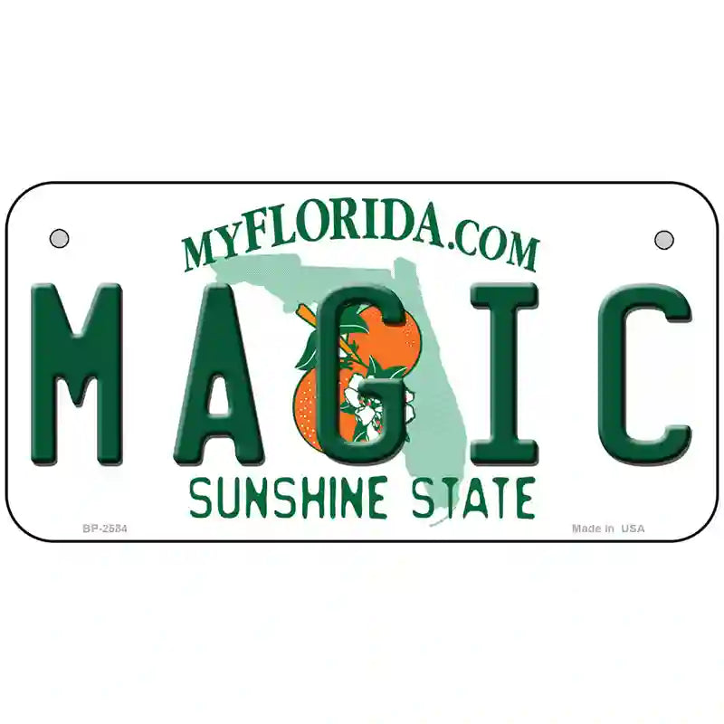 Magic Florida Novelty State Metal License Plate 6" x 3" (BP)