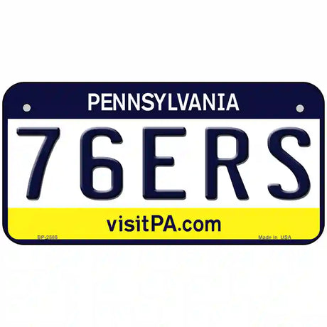 76ers Pennsylvania Novelty State Metal License Plate 6" x 3" (BP)