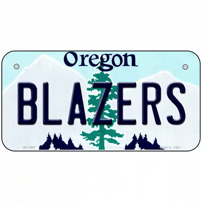 Blazers Oregon Novelty State Metal License Plate 6" x 3" (BP)