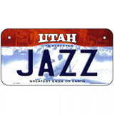 Jazz Utah Novelty State Metal Novelty License Plate 6" x 3" (BP)