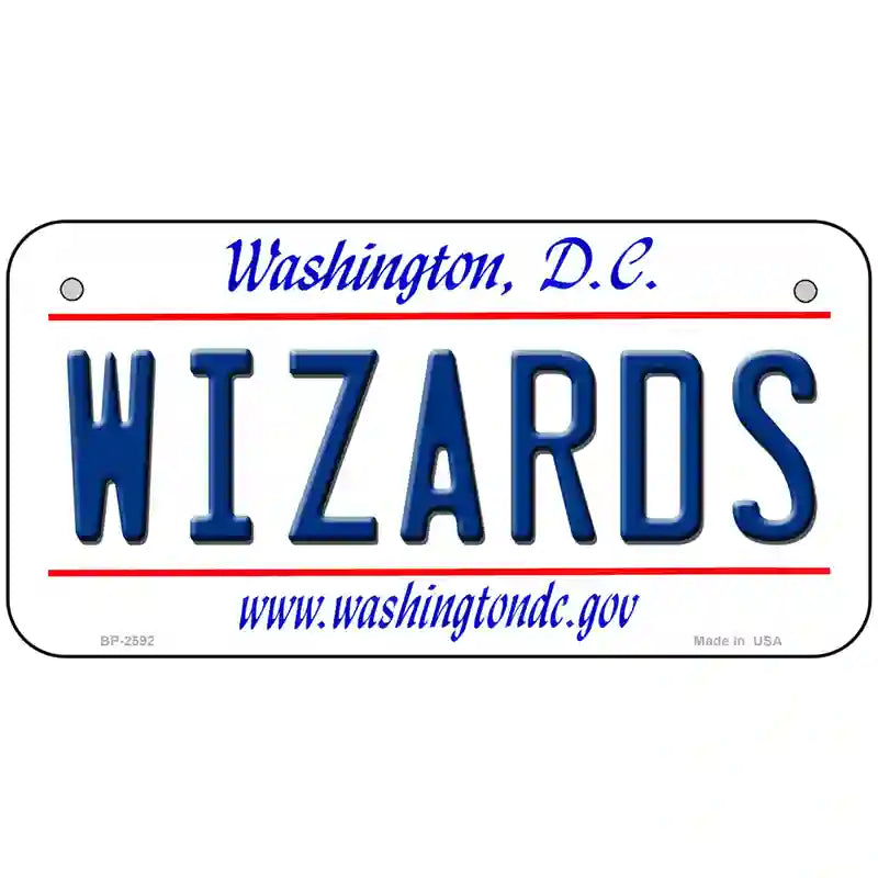 Wizards Washington DC State Metal Novelty License Plate 6" x 3" (BP)