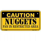 Caution Nuggets Fan Metal Novelty License Plate 6" x 3" (BP)