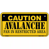 Caution Avalanche Metal Novelty License Plate 6" x 3" (BP)