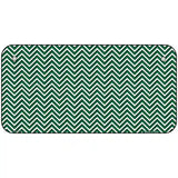 Green White Chevron Metal Novelty License Plate 6" x 3" (BP)