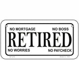 Retired Metal Novelty License Plate 6" x 3" (BP)